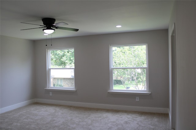 300 Woodhollow Ct, Wylie, TX 75098 - spare room with light carpet, baseboards, ceiling fan, and recessed lighting