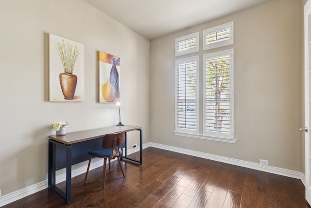 1415 Cambridge Xing, Southlake, TX 76092 - office area featuring baseboards and dark wood-style floors