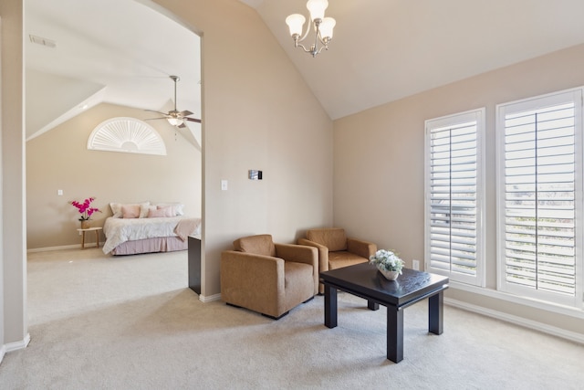 1415 Cambridge Xing, Southlake, TX 76092 - sitting room featuring lofted ceiling, carpet floors, healthy amount of natural light, ceiling fan, and baseboards