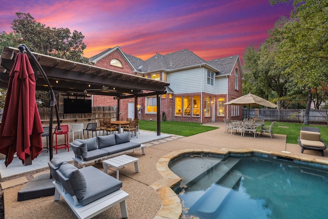 1415 Cambridge Xing, Southlake, TX 76092 - view of swimming pool with a patio area and a gazebo