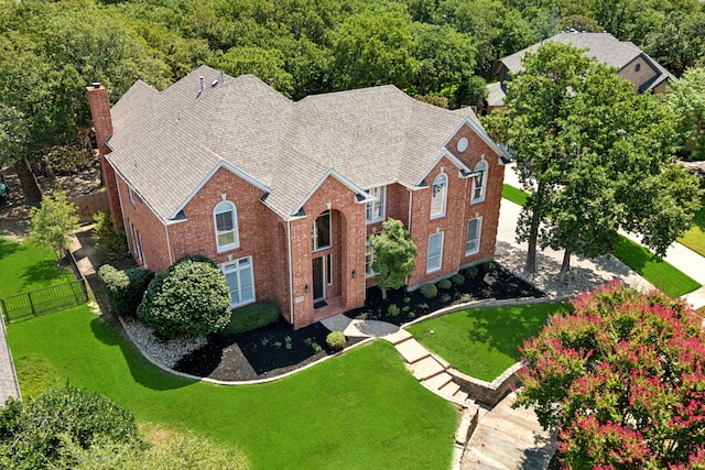 1415 Cambridge Xing, Southlake, TX 76092 - view of front of home with a chimney and brick siding