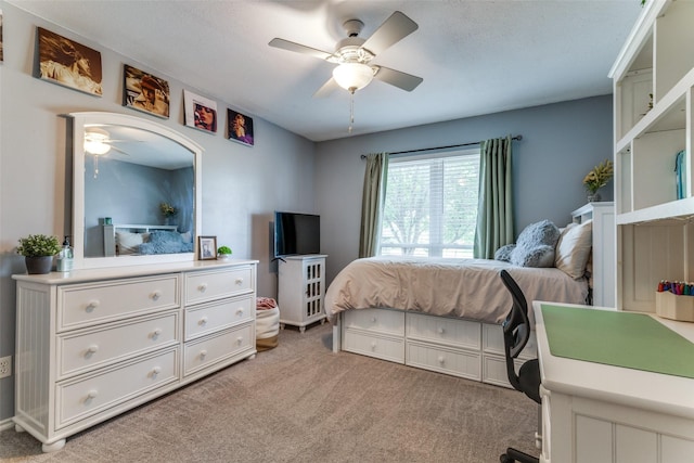 501 Valle Vista Ct, Keller, TX 76248 - bedroom with light colored carpet and ceiling fan