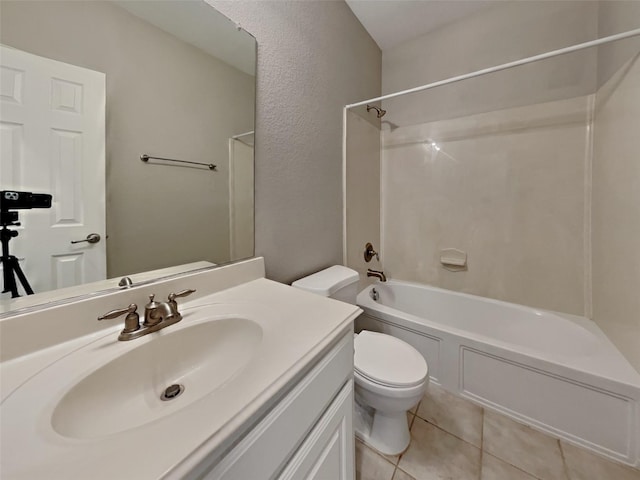 1104 Cactus Spine Dr, Fort Worth, TX 76052 - full bathroom with toilet, vanity, shower / tub combination, and tile patterned flooring