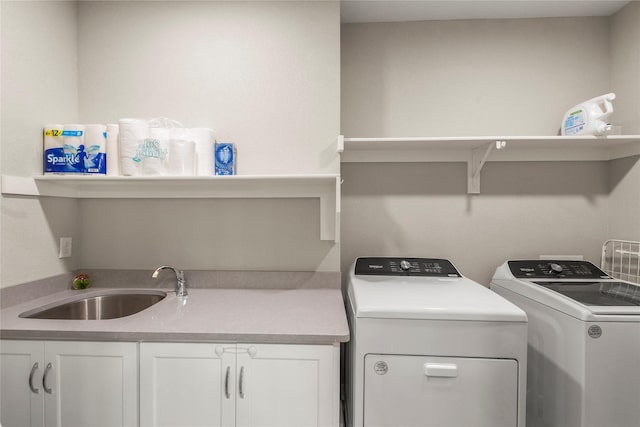 103 Idlewood Rd, Enchanted Oaks, TX 75156 - washroom with washer and dryer and cabinet space