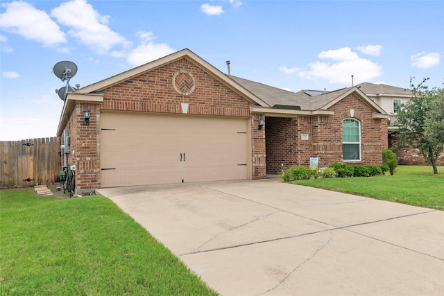 2118 Cone Flower Dr, Forney, TX 75126 - view of front of house featuring brick siding, an attached garage, and concrete driveway