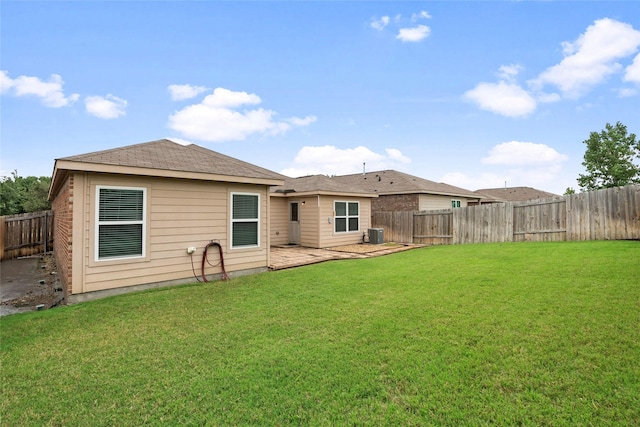 2118 Cone Flower Dr, Forney, TX 75126 - rear view of house with central AC unit and a patio