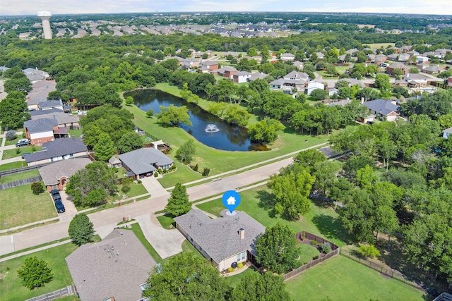 1600 Country Walk Ln, Wylie, TX 75098 - aerial view of property and surrounding area with a large body of water and nearby suburban area