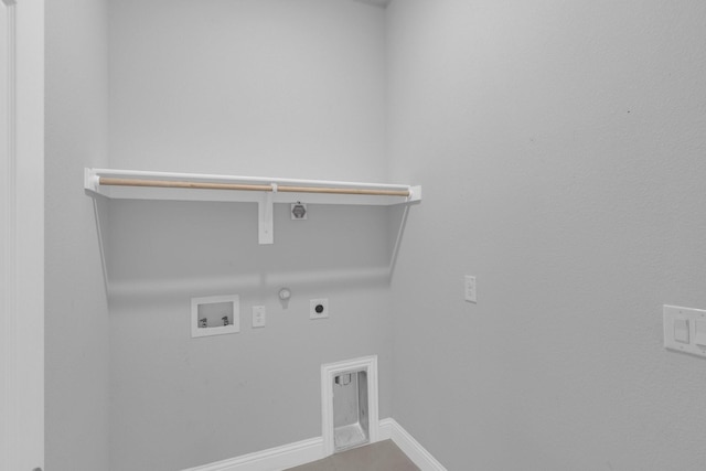 2111 Devonblue Dr, Forney, TX 75126 - washroom with hookup for an electric dryer, gas dryer hookup, hookup for a washing machine, and baseboards