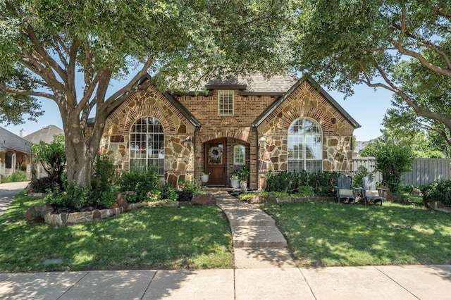 1632 Coyote Rdg, Carrollton, TX 75010 - tudor house with stone siding and brick siding