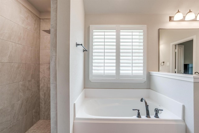 812 Porcupine Dr, Springtown, TX 76082 - bathroom featuring a bath and a tile shower