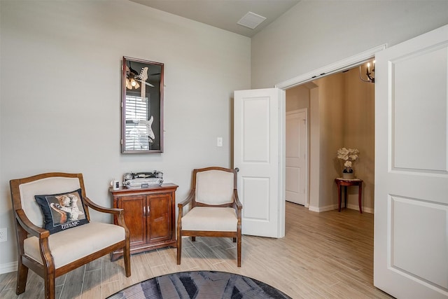 812 Porcupine Dr, Springtown, TX 76082 - sitting room with light wood-style floors and baseboards