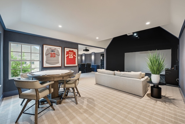 912 Berkshire Rd, Southlake, TX 76092 - dining room featuring light colored carpet, recessed lighting, and baseboards
