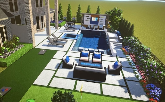 912 Berkshire Rd, Southlake, TX 76092 - view of swimming pool with a patio area