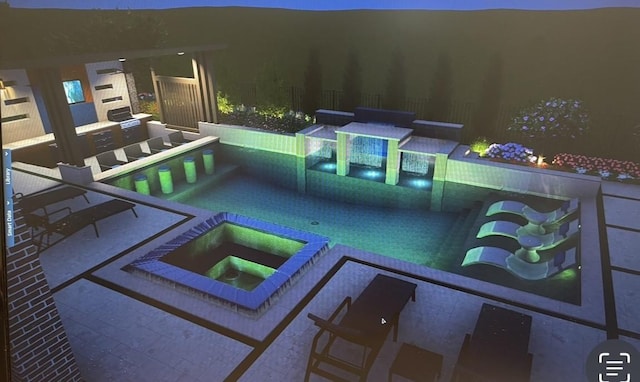 912 Berkshire Rd, Southlake, TX 76092 - view of pool featuring an in-ground hot tub and a patio area