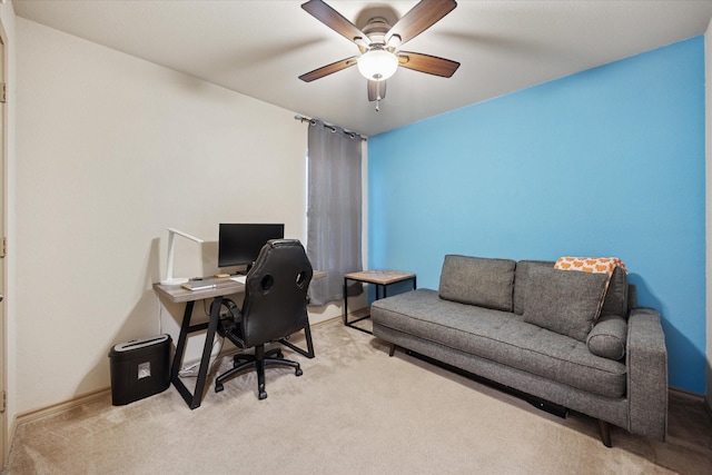 10149 High Eagle Trl, Fort Worth, TX 76108 - home office featuring carpet and a ceiling fan