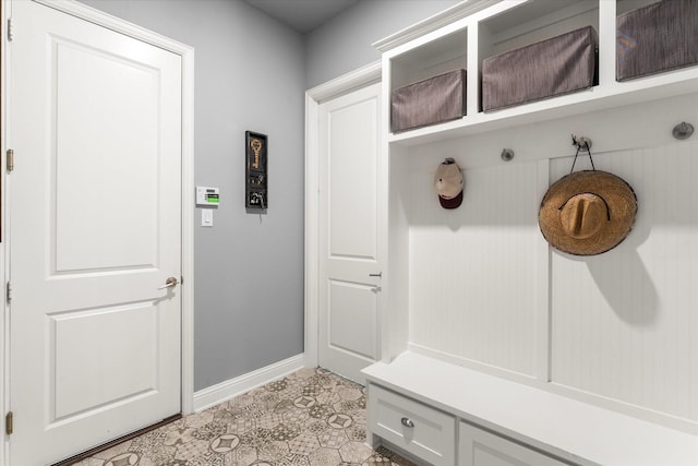 1741 Mountain Creek Ln, Prosper, TX 75078 - mudroom featuring baseboards