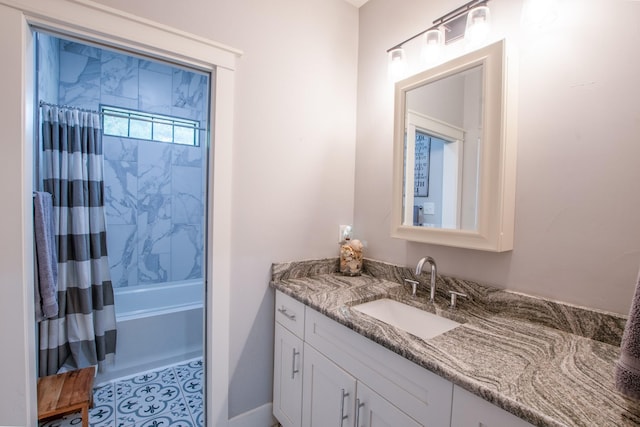 6575 Standing Rock, Malakoff, TX 75148 - bathroom featuring vanity and shower / bath combination with curtain