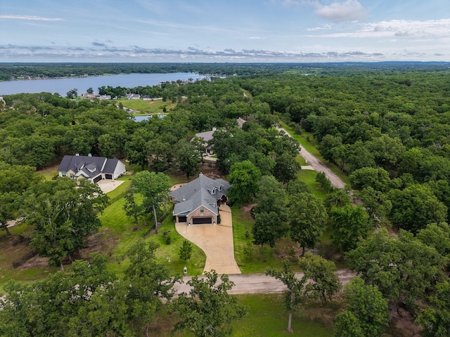 6575 Standing Rock, Malakoff, TX 75148 - drone / aerial view of a heavily wooded area and a large body of water