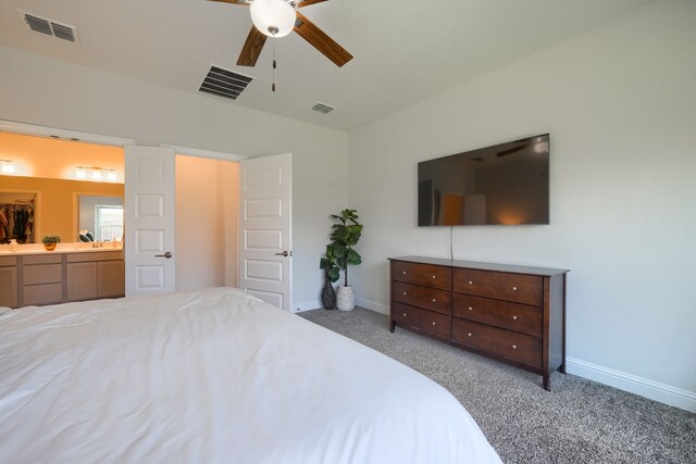 2246 Hartley Dr, Forney, TX 75126 - carpeted bedroom featuring baseboards and a ceiling fan