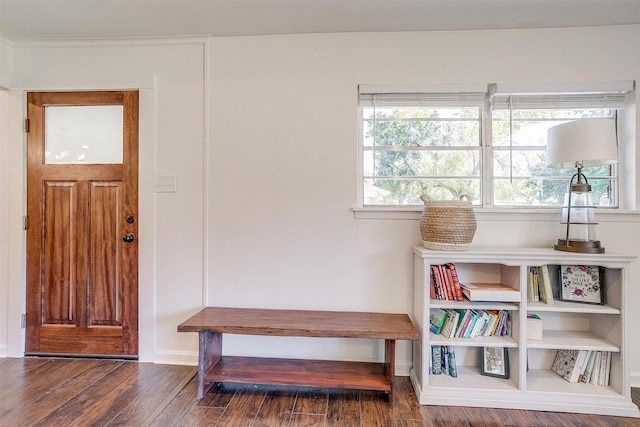 5712 Trail Lake Dr, Fort Worth, TX 76133 - foyer entrance featuring healthy amount of natural light, wood finished floors, and baseboards