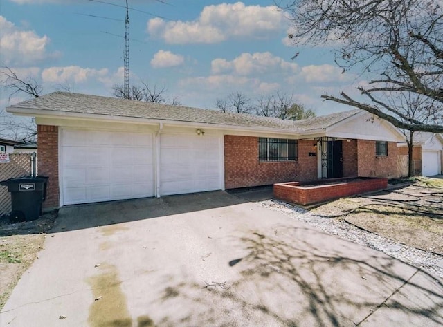 2913 Laredo Dr, Fort Worth, TX 76116 - ranch-style home with brick siding, a garage, and concrete driveway