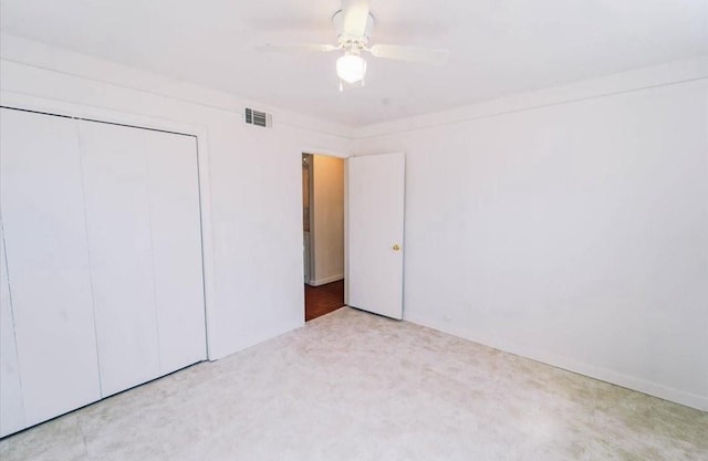 2913 Laredo Dr, Fort Worth, TX 76116 - unfurnished bedroom featuring a closet, a ceiling fan, and carpet