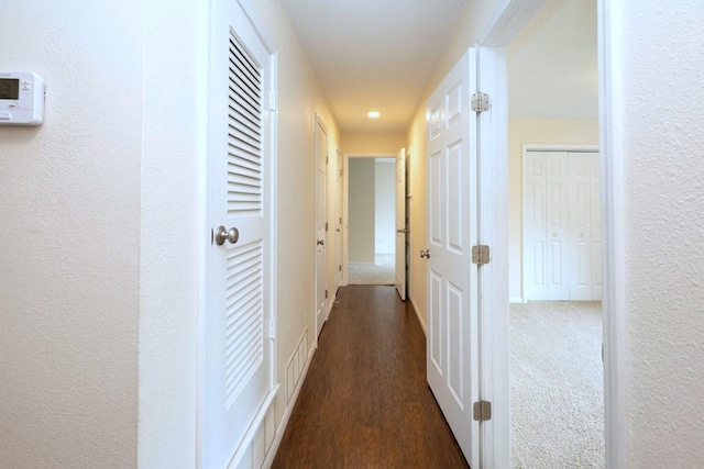 2489 Campus Ct, Abilene, TX 79601 - hall with dark wood-style flooring and recessed lighting