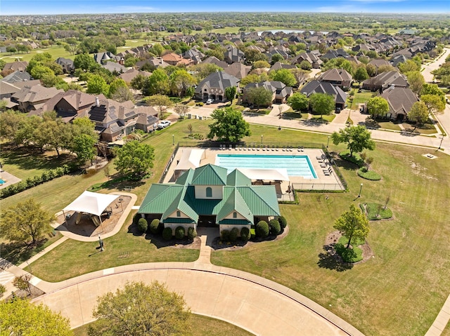 1050 Crystal Falls Dr, Prosper, TX 75078 - aerial perspective of suburban area featuring a pool
