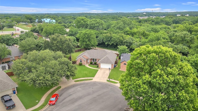 1125 Starling Ct, Burleson, TX 76028 - aerial view of property and surrounding area featuring a forest