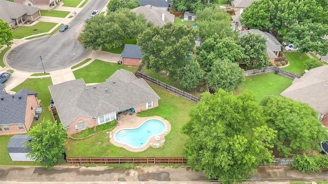 1125 Starling Ct, Burleson, TX 76028 - aerial view of residential area with a pool area