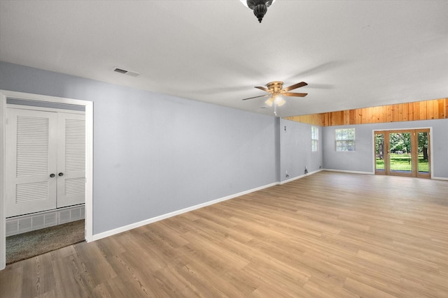 209 Circle Dr, Alvarado, TX 76009 - unfurnished room with ceiling fan, light wood-type flooring, and baseboards