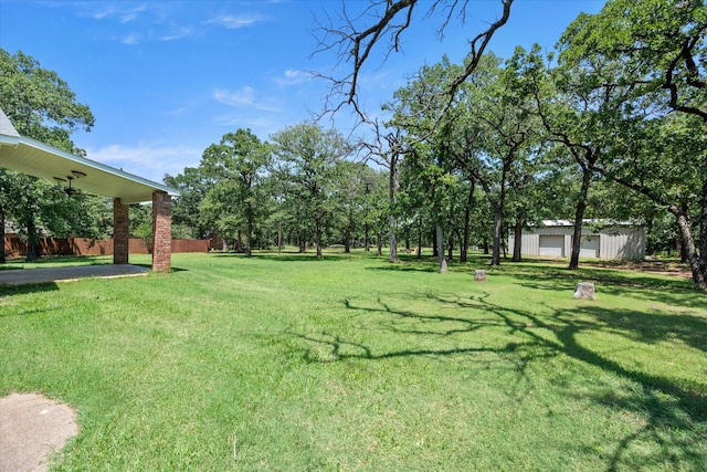 209 Circle Dr, Alvarado, TX 76009 - view of yard with a detached garage