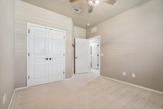 6173 Arcadia Park Ln, Frisco, TX 75036 - unfurnished bedroom with baseboards, light carpet, a closet, and ceiling fan