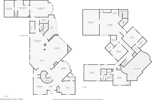 4452 Druid Hills Dr, Frisco, TX 75034 - floor plan / room layout