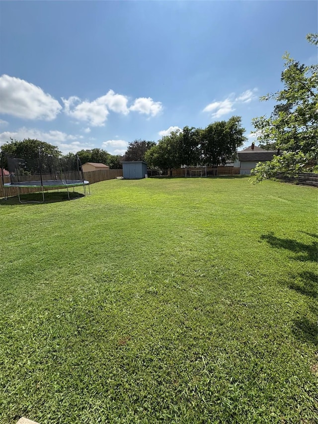 702 John Thomas Dr, Keene, TX 76059 - view of yard featuring a trampoline