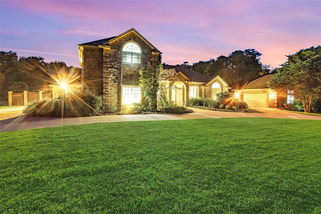 1991 Saint Andrews Dr, Red Oak, TX 75154 - view of front of property featuring stone siding and driveway