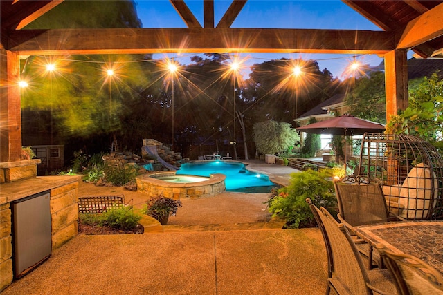 1991 Saint Andrews Dr, Red Oak, TX 75154 - view of pool with a patio area and a pool with connected hot tub