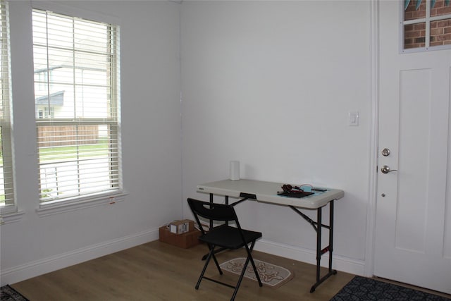 608 Remington Rd, Celina, TX 75009 - office area featuring wood finished floors and baseboards