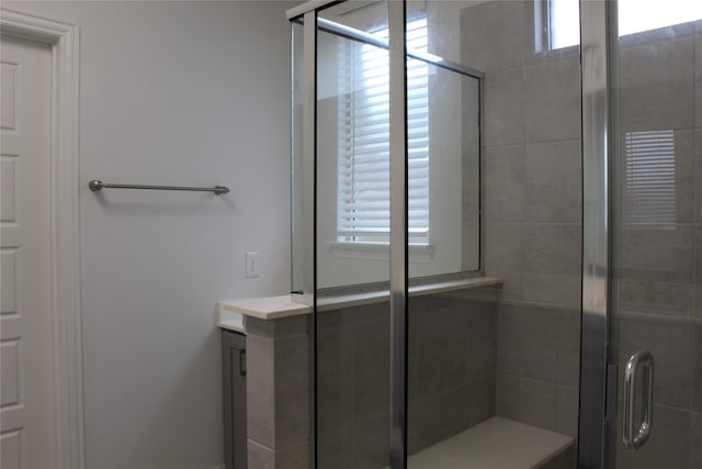 608 Remington Rd, Celina, TX 75009 - bathroom featuring a stall shower and vanity