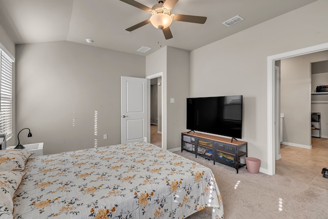 201 Olympus St, Wylie, TX 75098 - carpeted bedroom featuring baseboards, a ceiling fan, and vaulted ceiling