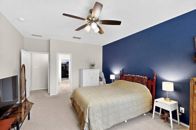 848 Ridge Point Dr, Grand Prairie, TX 75052 - carpeted bedroom with ceiling fan and a spacious closet
