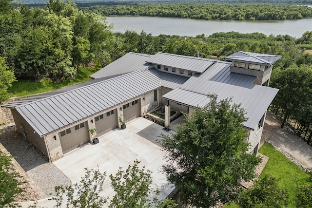 4003 Cheyenne Cir, Flower Mound, TX 75022 - drone / aerial view of a nearby body of water and a heavily wooded area