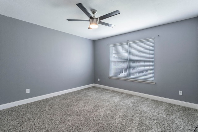 2111 Preston Trl, Forney, TX 75126 - spare room featuring a ceiling fan, carpet, and baseboards