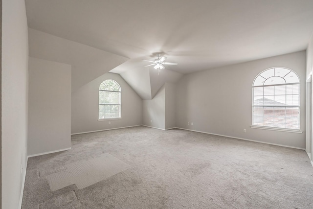 1803 Haydenbend Cir, Grapevine, TX 76051 - additional living space with ceiling fan, carpet, lofted ceiling, and baseboards