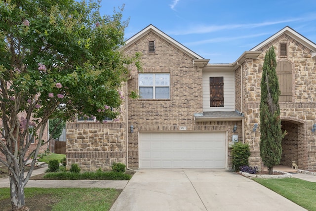 3711 Venice Dr, Irving, TX 75038 - multi unit property featuring an attached garage, driveway, and brick siding