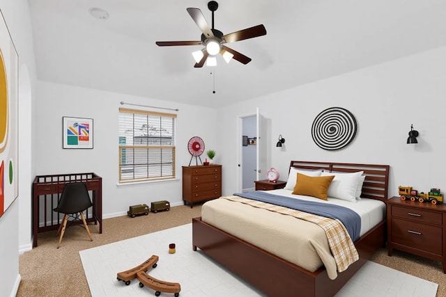 3436 Copper Point Ln, Frisco, TX 75034 - bedroom featuring carpet floors, baseboards, and ceiling fan