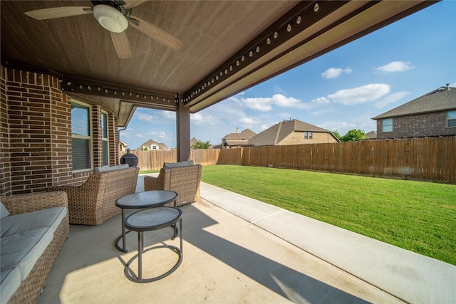 1925 Knoxbridge Rd, Forney, TX 75126 - view of patio featuring a ceiling fan