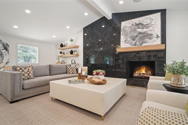 4336 Irvin Simmons Dr, Dallas, TX 75229 - living room featuring a high end fireplace and recessed lighting