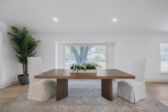 4336 Irvin Simmons Dr, Dallas, TX 75229 - dining space with light wood-type flooring, healthy amount of natural light, and recessed lighting