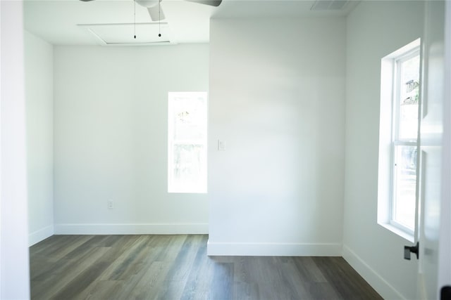 309 E Cheek St, Saint Jo, TX 76265 - spare room featuring dark wood-style floors and plenty of natural light